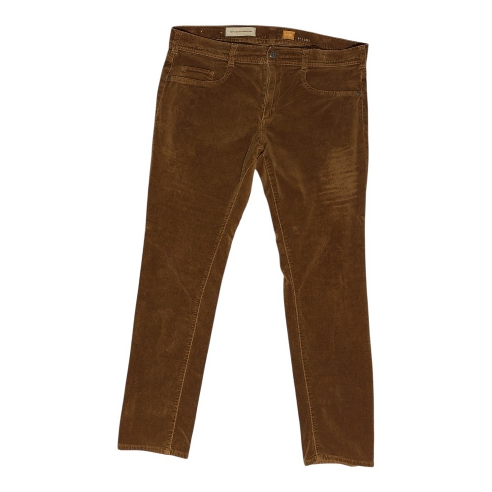 Anthropology Pilcro Pants Brown Corduroy CabinCore Modern Slim‎ Fit 32 (fit 37)